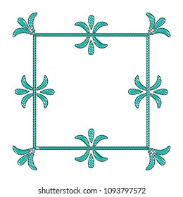 square victorian frame isolated icon