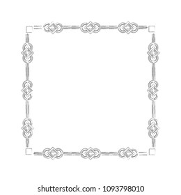 square victorian frame isolated icon