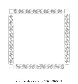 square victorian frame isolated icon