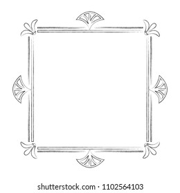 square victorian frame isolated icon