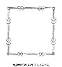 square victorian frame isolated icon