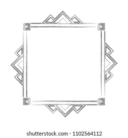 square victorian frame isolated icon
