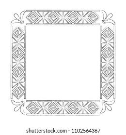square victorian frame isolated icon