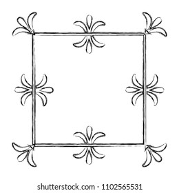square victorian frame isolated icon