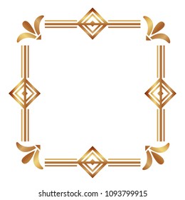 square victorian golden frame