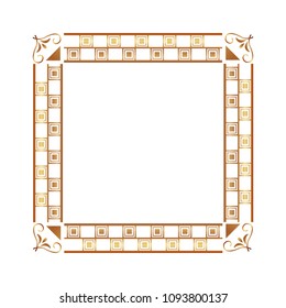 square victorian golden frame