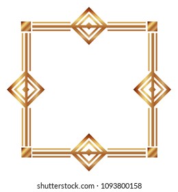 square victorian golden frame