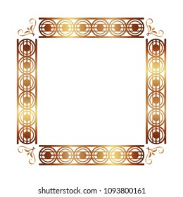 square victorian golden frame
