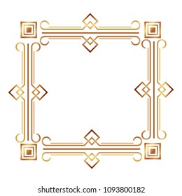 square victorian golden frame