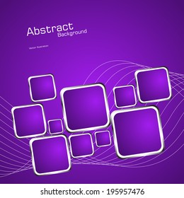 Square violet background. Vector Illustration. Clip-art
