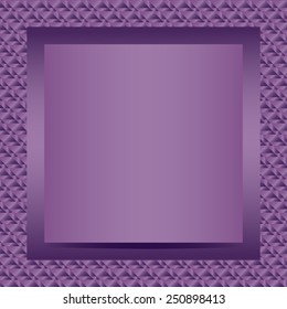 Square violet text or photo frame design vector