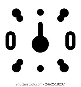 Square wall clock icon. clock vector icon for web design isolated on white background. simple vector illustration. for logos and web design. black and white with high resolution