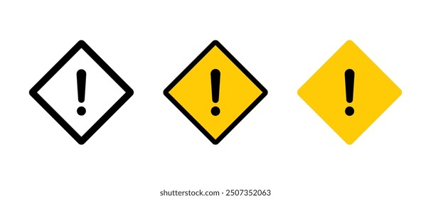 Quadratisches Warnzeichen, Warnsymbol. Gefahrensymbol