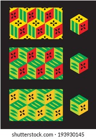 square watermelon fruit theme seamless background illustration template 
