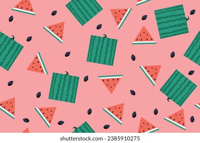 square watermelon seamless pattern eps 10