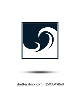 Square Wave Water Icon Vector Logo Template, EPS 10