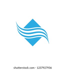 square waves simple curves  logo vector
