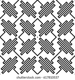 Square waves. Zigzag lines. Jagged stripes. Seamless surface pattern design with wavy linear ornament. Repeated diagonal curves wallpaper. Digital paper for page fills, web designing, textile print.