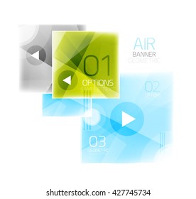 Square web information box. Vector illustration