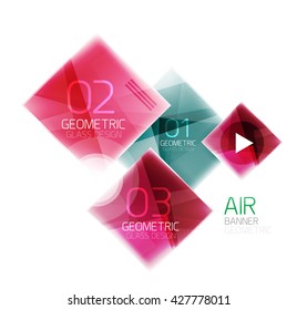 Square web information box. Vector illustration