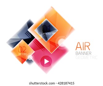 Square web information box. Vector illustration