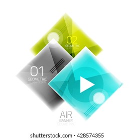 Square web information box. Vector illustration