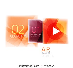 Square web information box. Vector illustration