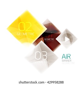 Square web information box. Vector illustration