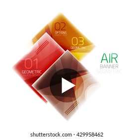 Square web information box. Vector illustration