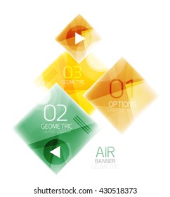 Square web information box. Vector illustration