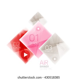 Square web information box. Vector illustration
