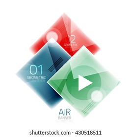 Square web information box. Vector illustration