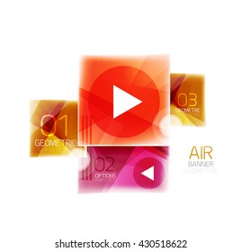 Square web information box. Vector illustration