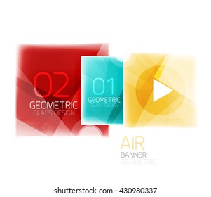 Square web information box. Vector illustration