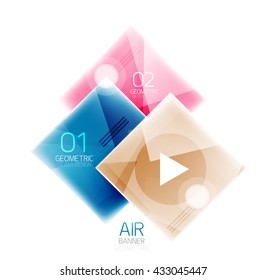 Square web information box. Vector illustration