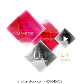 Square web information box. Vector illustration