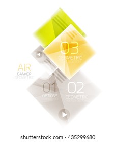 Square web information box. Vector illustration