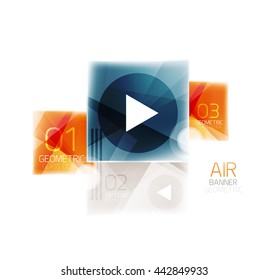 Square web information box. Vector illustration