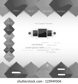 Square Web vector design with photo