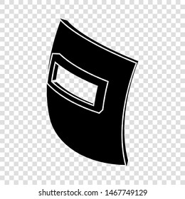 Square welding mask icon. Simple illustration of square welding mask vector icon for web
