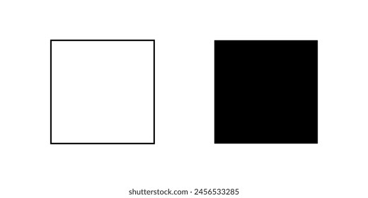 Square white and black on the background