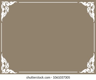 Square White frame on a grey background. vector Illustration.