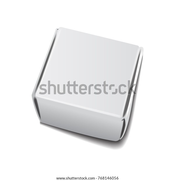 Download Square White Kraft Paper Box Gift Stock Vector Royalty Free 768146056