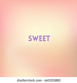 square white pink blurred background - sunset colors With love quote - sweet