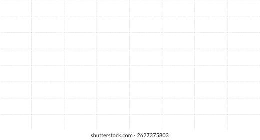 Square wide grid pattern art blue color in dotted line. Wide grid design for print. Education. School notebook paper grid art in a cage. Dotted line table.