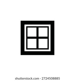 Marco de ventana cuadrado con cuatro paneles Palabras claves: ventana, marco, cuadrado, paneles, grid, architecture