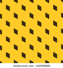 Square window frame pattern seamless vector repeat geometric yellow for any design