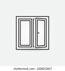 Square Window vector thin line concept simple icon or symbol
