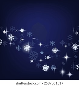 Fundo quadrado de inverno. Flocos de neve em um fundo azul para um site, impressão, redes sociais. Gráficos vetoriais.