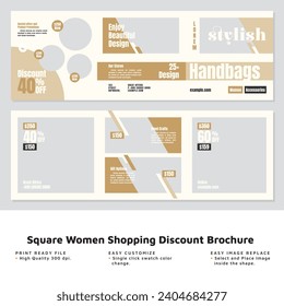 Square Women Shopping Discount Brochure. For Gorgeous Women.